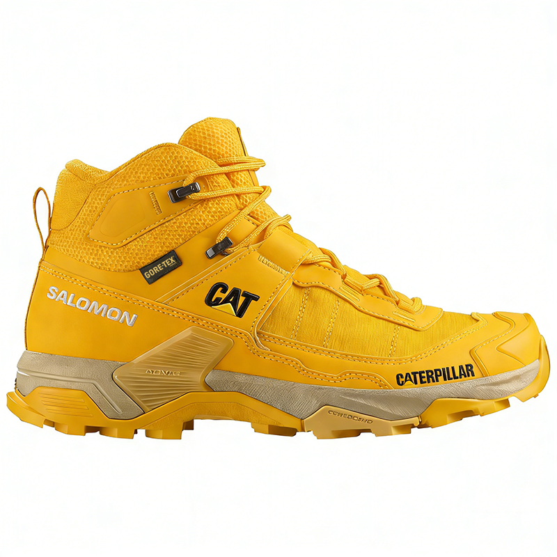 Salomon® et CAT® chaussures de travail et de randonnée, imperméables et respirantes, idéales pour le travail.