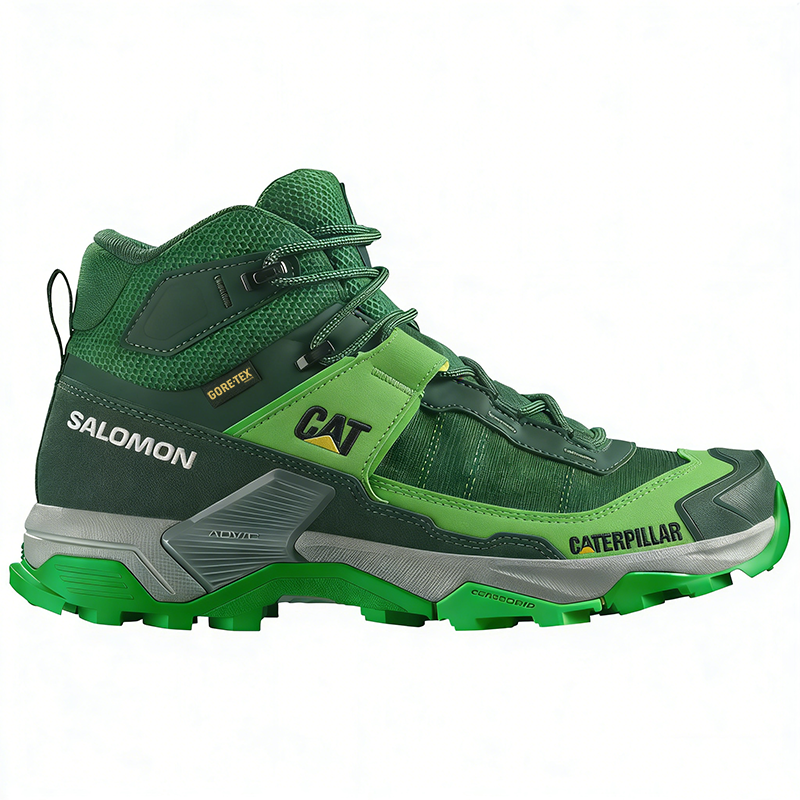 Salomon® et CAT® chaussures de travail et de randonnée, imperméables et respirantes, idéales pour le travail.