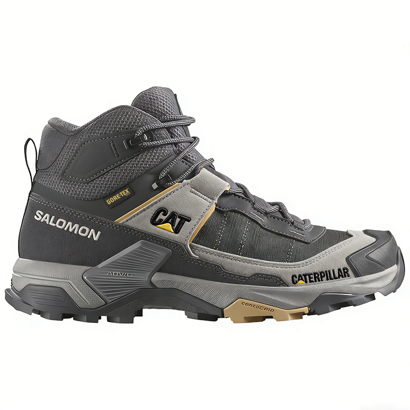 Salomon® et CAT® chaussures de travail et de randonnée, imperméables et respirantes, idéales pour le travail.
