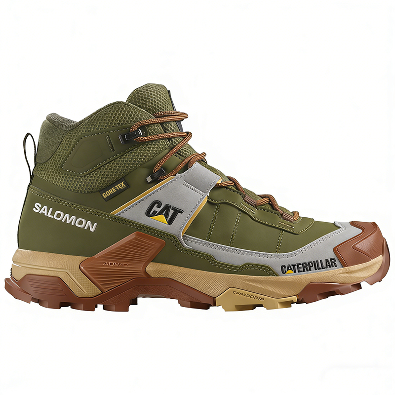 Salomon® et CAT® chaussures de travail et de randonnée, imperméables et respirantes, idéales pour le travail.